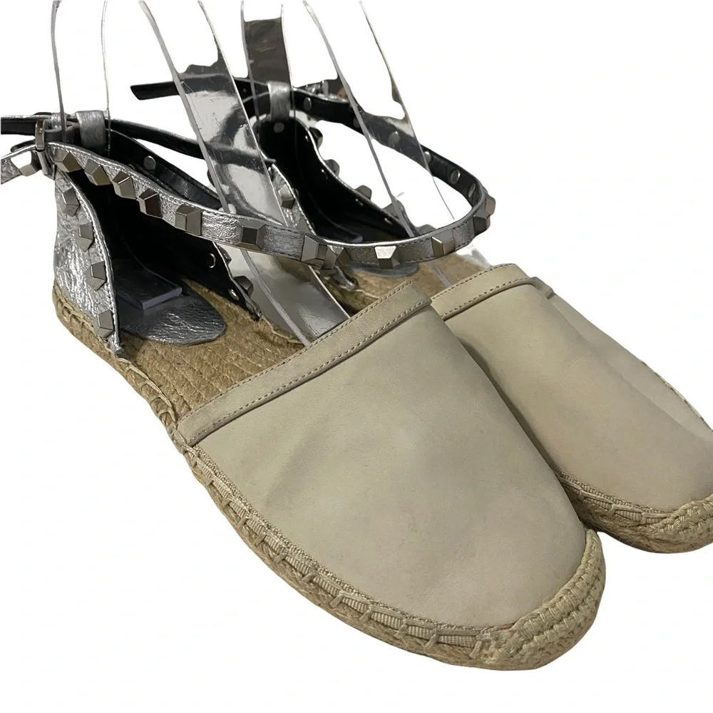 Rebecca Minkoff Gilles Studded Espadrilles Size 7.5 - Picture 3 of 9